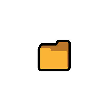 File Folder Vector Icon. Isolated Manilla Folder Illustration