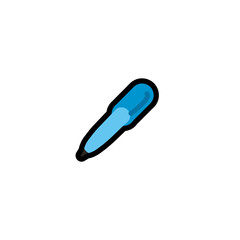 Pen vector flat icon. Isolated ink pen, school, office equipment illustration