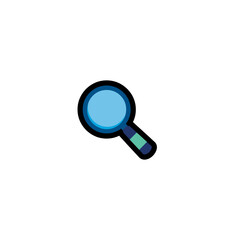 Magnifying Glass vector flat icon. Isolated search icon illustration