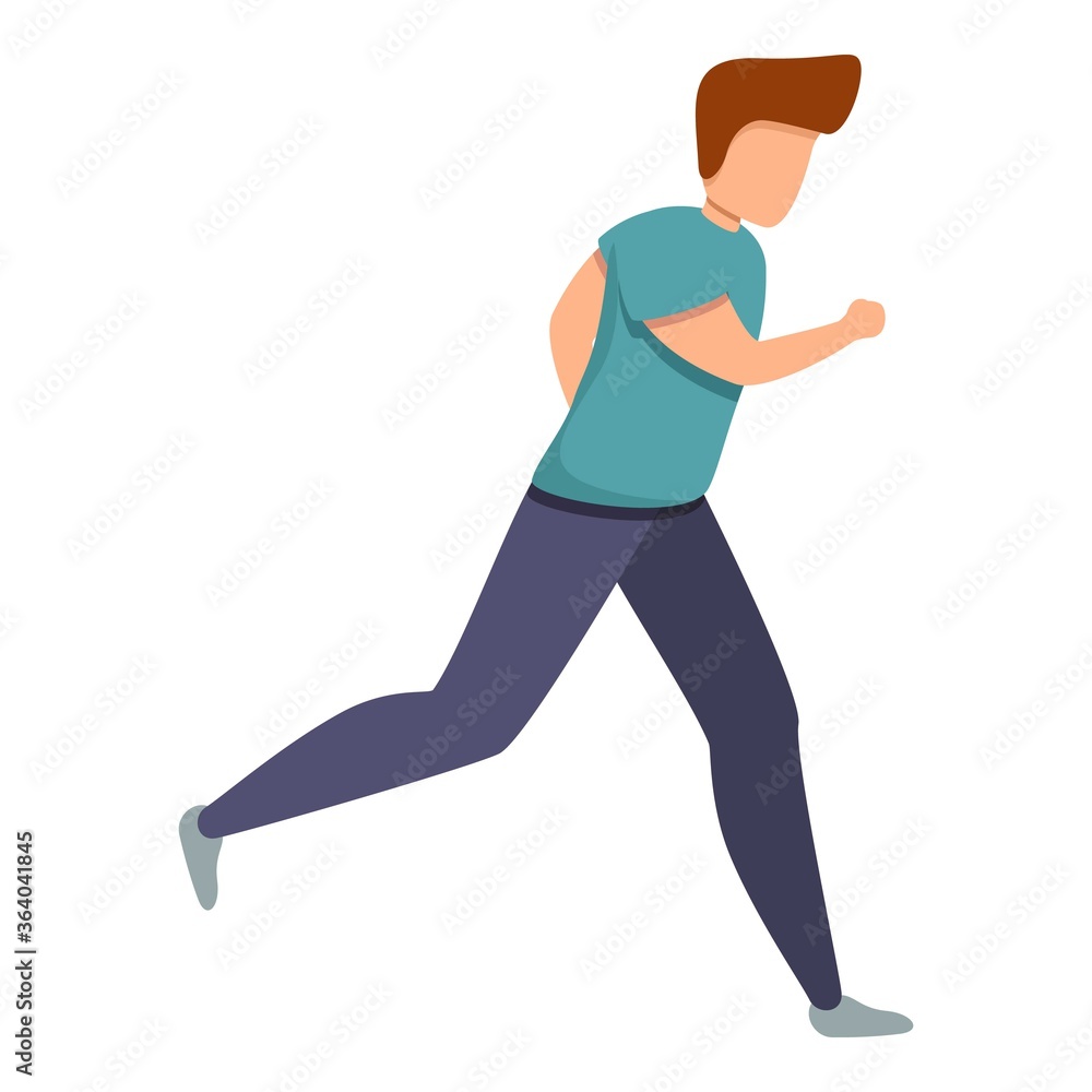 Poster training running icon. cartoon of training running vector icon for web design isolated on white back