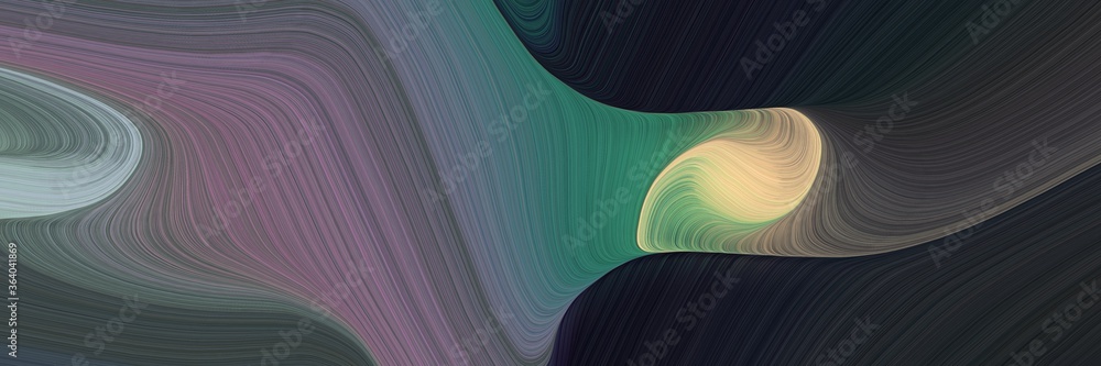 Poster liquid colorful waves header design with dark slate gray, very dark blue and tan colors. can be used