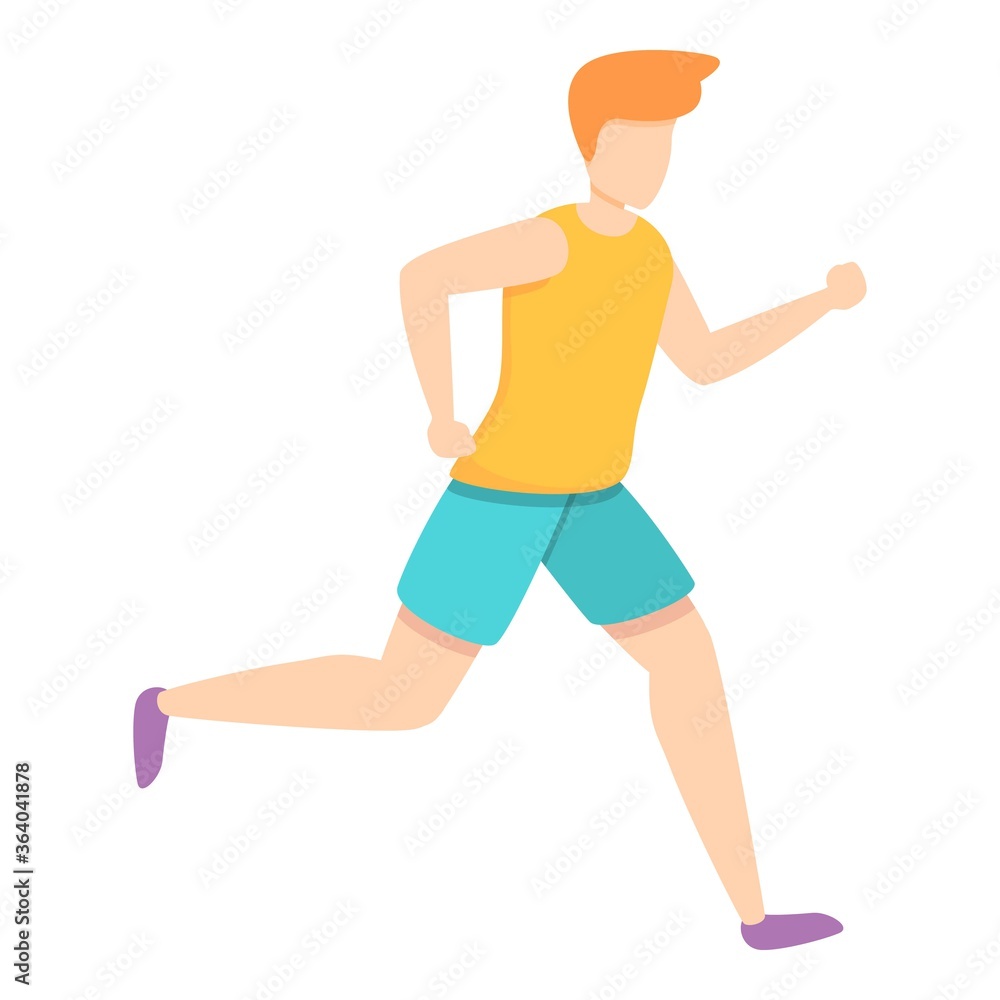 Poster sprint running icon. cartoon of sprint running vector icon for web design isolated on white backgrou
