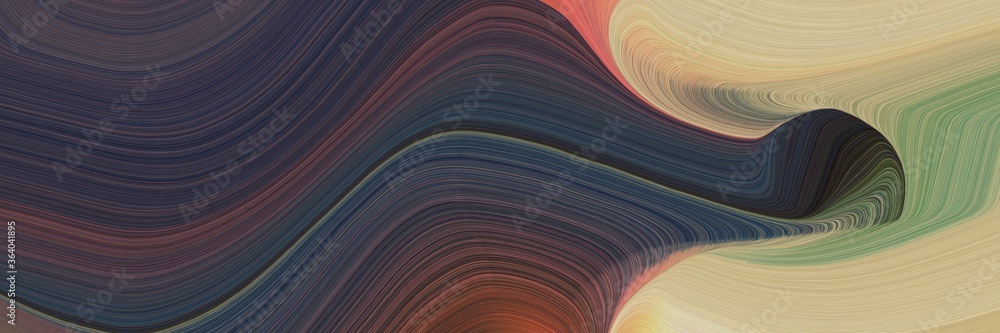 Poster modern colorful curves header design with dark slate gray, tan and gray gray colors. can be used as 
