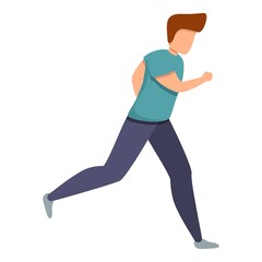 Fototapeta na wymiar Training running icon. Cartoon of training running vector icon for web design isolated on white background