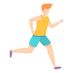 Fototapeta na wymiar Sprint running icon. Cartoon of sprint running vector icon for web design isolated on white background