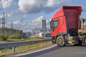 an exploding truck wheel caused an accident on the road