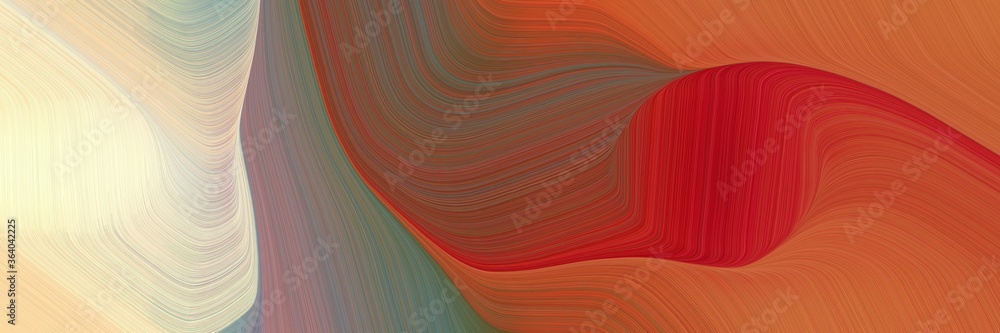 Poster abstract decorative waves header design with sienna, wheat and dim gray colors. can be used as heade