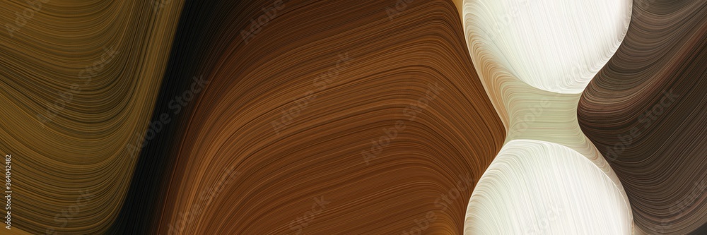 Poster abstract decorative curves backdrop with chocolate, light gray and brown colors. can be used as head