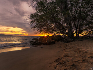 sunset in maui