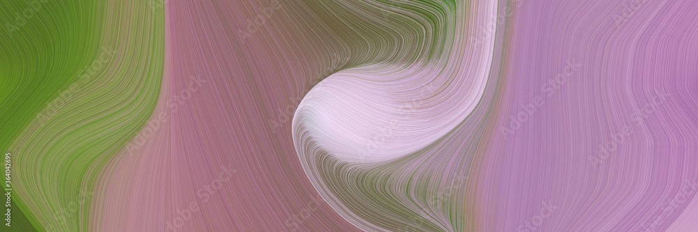 Poster futuristic colorful waves header design with rosy brown, olive drab and thistle colors. can be used 