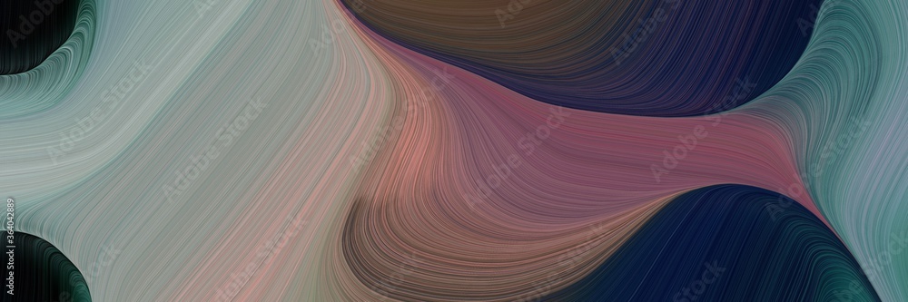 Poster abstract decorative waves style with dark slate gray, very dark violet and dark gray colors. can be 