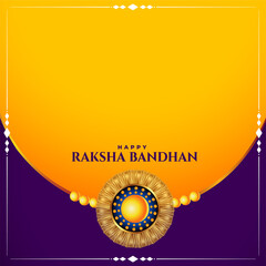 happy raksha bandhan traditional festival card with text space