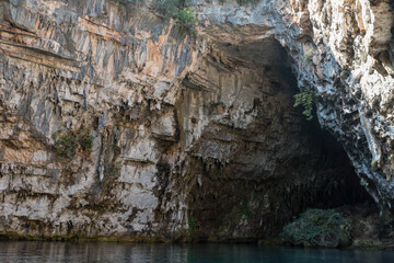 Melissani cave in Kefalonia in Greece