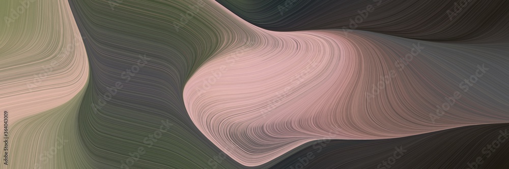 Poster flowing colorful curves graphic with dark slate gray, tan and gray gray colors. can be used as heade