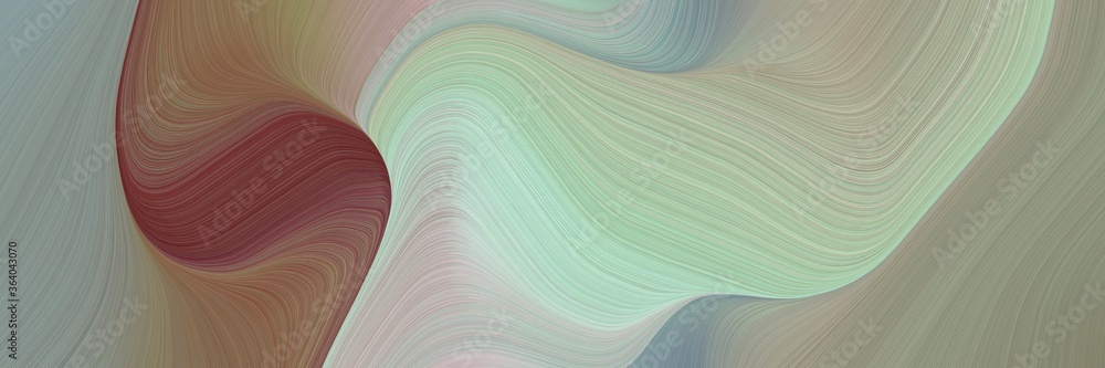 Poster dynamic colorful waves header design with dark sea green, old mauve and pastel blue colors. can be u