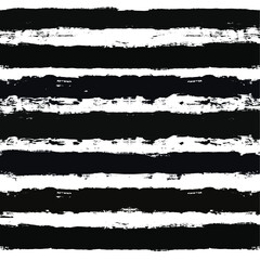 Stripes pattern, grunge stripe seamless background, black and white Hand drawn brush strokes. vector grungy stripes, paintbrush line backdrop