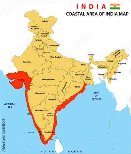 Union Territories Of India Map Political Map Of India States And Union Territories Of India Map With  Regions Colored Vector Illustration Indian States New Division 2020 Coastal India  Map Coastal District In India Wall Mural-Awesome Artt