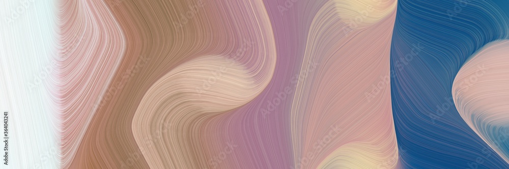 Poster modern colorful curves header design with rosy brown, teal blue and lavender colors. can be used as 
