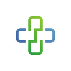 Medical plus logo design