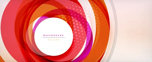Tuinposter Trendy simple circle abstract background, dynamic motion concept. Vector Illustration For Wallpaper, Banner, Background, Card, Book Illustration, landing page © antishock