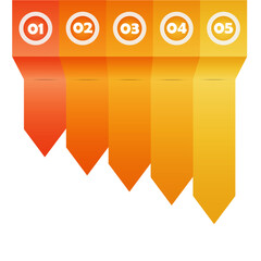 Empty infographic template. Five steps for achieve. Vector illustration.