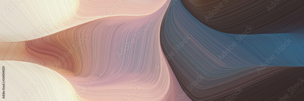 Poster creative colorful waves banner design with dark slate gray, rosy brown and bisque colors. can be use