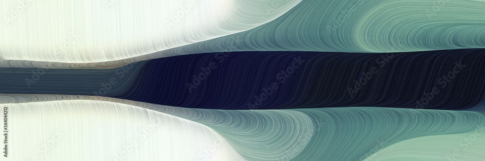 Poster dynamic colorful waves header design with dark slate gray, very dark blue and beige colors. can be u