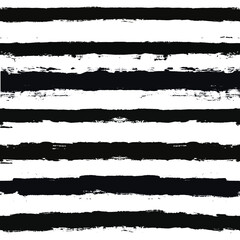 Stripes pattern, grunge stripe seamless background, black and white Hand drawn brush strokes. vector grungy stripes, paintbrush line backdrop