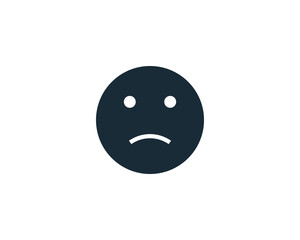 Sad Emoticon Icon Vector Logo Template Illustration Design