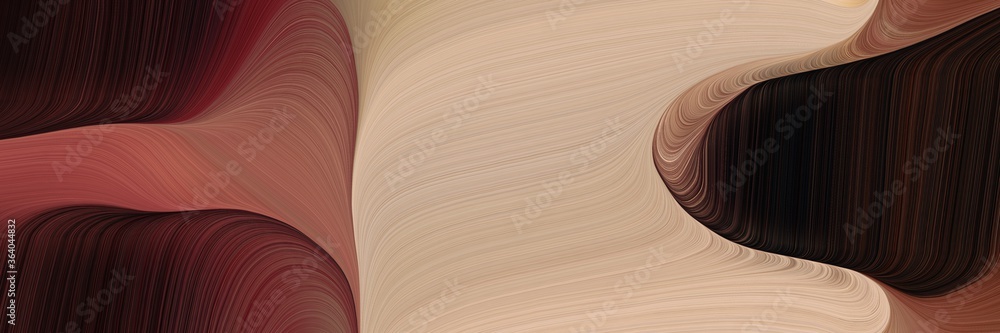 Poster art colorful curves design with very dark pink, tan and old mauve colors. can be used as header or b