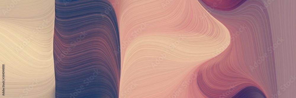 Poster flowing decorative curves backdrop with tan, dark slate gray and old mauve colors. can be used as he