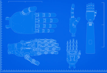 cyborg hand blueprint