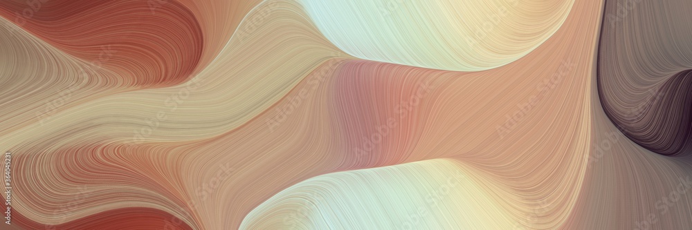 Aufkleber futuristic decorative curves header design with rosy brown, old mauve and light gray colors. can be 