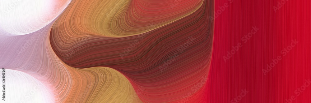 Poster modern decorative waves graphic with firebrick, light gray and peru colors. can be used as header or