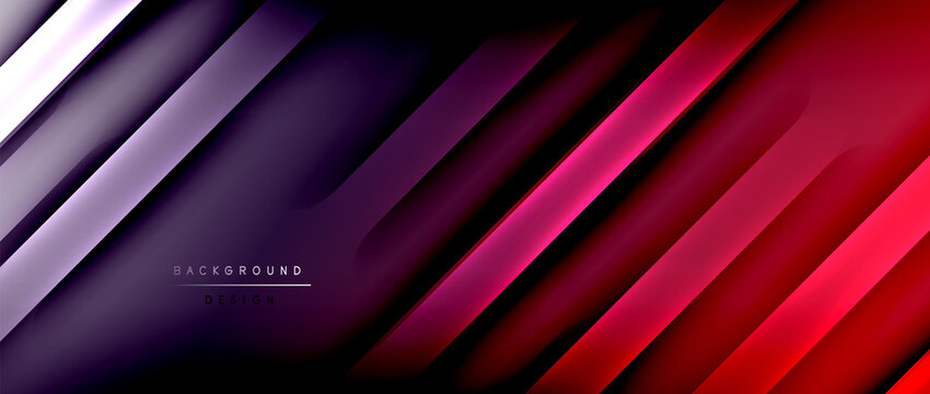 Bright gradient neon lines abstract background