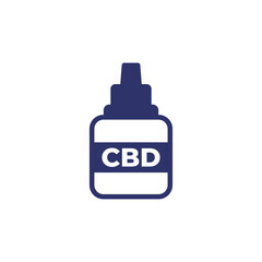 CBD medicine icon on white