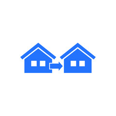 removal icon with two houses