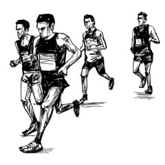 Drawing of the running competition 