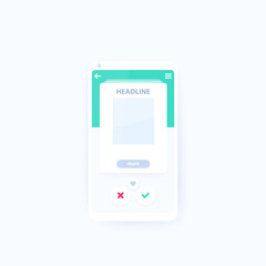 UI card for mobile app design
