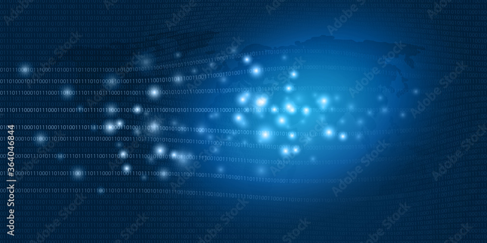 Poster abstract blue futuristic minimal style cloud computing, networks, telecommunications, virtual realit