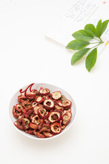 hawthorn fruit in a bowl