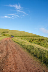Walk on the Azores archipelago. Discovery of the island of sao jorge, Azores. Velas