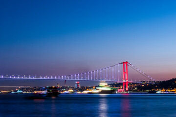 Bosphorus Bridge in Istanbul, Turkey.