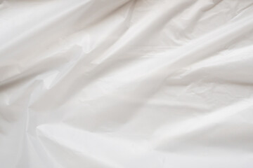 Obraz na płótnie Canvas White plastic bag background texture close up