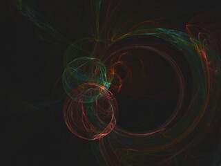 Abstract fractal art background in illustration space geometry. Colorful psychedelic background