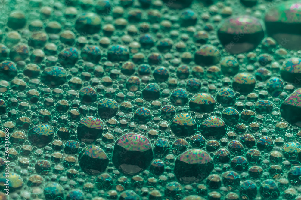 Poster beautiful abstract green bubbles background pattern for design. liquid fluid texture for background,