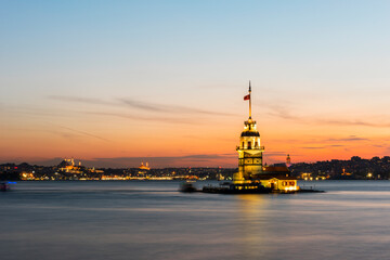 Romantic Istanbul Sunset Landscape.