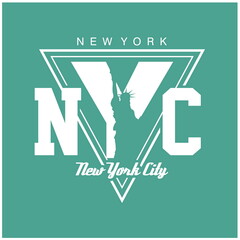 New York City vintage shield logo vector illustration