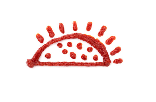 ketchup hedgehog isolated on a white background