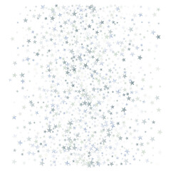 silver stars background, sparkling christmas lights confetti  isolated on white. magic shining Flying stars glitter backdrop, sparkle vector border.